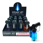 Box / 12 Steady Jet Mini Butane Gas Torch Lighter - Refillable One Click. Fixed Price $29.96.
