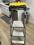 Gorilla Ladders Aluminum Folding Step With Yellow Utility Tray. Fixed Price $75.00.