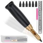 Japanese Screw Punch Tool Wood Handle 6 Tips 1.5MM-4MM For Leather Belts. Fixed Price $22.97.