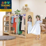 Kids Dress Up Storage With Mirror, Wooden Rack For Little Girls An. Fixed Price $158.99.
