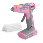 Workpro Pink Cordless Hot Melt Glue Gun, 7.2V Rechargeable Fast Preheating G.... Fixed Price $45.49.