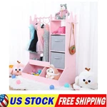 Kids Dress Up Storage With Mirror, Wooden Rack For Little Girls. Fixed Price $99.99.