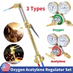 Oxygen Acetylene Regulators Combo Welding Gas Gauges CGA540/510 Torch. Fixed Price $46.00.