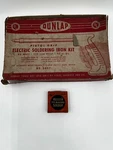 Antique Dunlap Pistol Grip Soldering Iron Kit #5407 115V-80W Very Rare. Fixed Price $30.00.