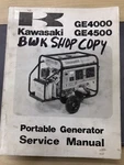 Kawasaki GE4000 & GE4500 Portable Generator Service Manual 99924-2022. Fixed Price $12.30.