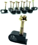 100 Single Black Flex Clips With 1" Screw RG6 Cable Wire GC12BLK. Fixed Price $23.95.