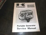 Kawasaki GE4500 Portable Generator Service Manual. Fixed Price $24.95.