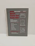 1989 Sears Craftsman 929117 Bench Power Tool Know How Spiral Book Illustrated. Fixed Price $8.95.