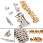 28PC Assorted Wood Burning & Soldering Tip Set W/ Stencils Hot Knife. Fixed Price $14.99.