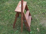 Vtg Goshen Co. Wood Step Stool Folding Ladder Plant Stand Primitive Farmhouse. Fixed Price $89.00.
