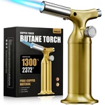Ravs Butane Torch Lighter With Solid Copper Design, Kitchen Medium, Gold. Fixed Price $66.66.