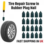 Tubeless Tire Repair Kit Screw Rubber Plug Nail Car Bike Motorcycle Off-road. Fixed Price $6.06.