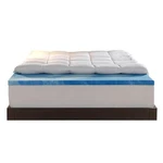 Sleep Innovations Dual Layer 4-INCH Cooling Gel Memory Foam Mattress Topper, Que. Fixed Price $210.89.