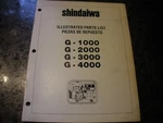 G-1000,2000,3000,4000 Illustrated Parts List Manual ,shindaiwa. Fixed Price $7.60.