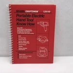 1989 Sears Craftsman 929149 Portable Hand Tool Know How Spiral Book Illustrated. Fixed Price $9.99.