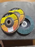 Lot Of 3 Forney 71992 60-GRIT 15,200 Rpm Blue Flap Disc 4" X 5/8". Fixed Price $31.99.