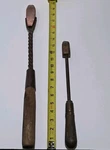 2 Vintage Copper Tip Soldering Irons With Wooden Handles Manual Tools. Fixed Price $47.96.