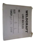 Lot Of 10 Weldcraft Lava Nozzles SIZE:6L 53N26 Nsmp. Fixed Price $65.00.