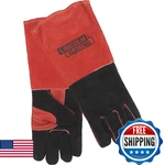 Lincoln Electric Long Cuff Welding Gloves - Red One Size. Fixed Price $40.09.