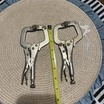 2-PITTSBURGH Tools 3 In" Vise Grip C-clamps Swivel Pad Welding. Fixed Price $40.00.