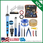 Electronics Soldering Iron Kit, Sremtch 80W Lcd Digital Gun With Adjus. Fixed Price $32.05.