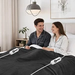 Cozy King Size Electric Heated Blanket With 4 Settings, Iron Grey. Fixed Price $106.99.