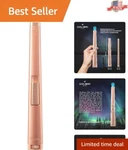 Sleek Aura Torch Lighter With Blue Fuel Window - Butane Flame For Versatile Use. Fixed Price $72.99.