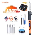 100W Soldering Iron Electric Gun Adjustable Temperature Welding Kit Set. Fixed Price $26.99.
