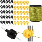 Kanayu 52 Pcs Electric Fence Kit Include 1640 Ft Poly Wire 25 Black. Fixed Price $60.26.