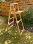 Vintage 80S Davidson Step Ladder 5 Foot Wooden Folding Frame. Fixed Price $350.00.