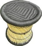 Eco-friendly Handmade Cane Bar Stool/mudha Outdoor/indoor/furnishing Color:black. Fixed Price $71.99.