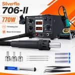 706-II 770W Station Hot Air Gun T12 Iron Desoldering Rework Kit. Fixed Price $119.99.