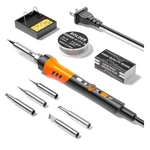 Versatile 60W Soldering Iron With 5 Tips & Ergonomic Handle - Repair Made Easy. Fixed Price $15.99.