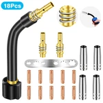 18PCS MB-15AK Mig Mag Welding Torch Kit 0.03'' M6 Contact Tip Nozzle Diffuser. Fixed Price $14.71.