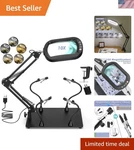 Helping Hands Soldering Station, 10X Square Magnifying Glass With Light S.... Fixed Price $97.51.