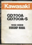 Kawasaki Portable Generator GD700A-S Operator Workshop Manual Diagrams. Fixed Price $34.95.