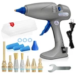 Monvict Hot Melt Glue Gun With 7 Copper Nozzles, 3 Silicone Finger Covers, 12.... Fixed Price $64.80.