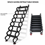 8STEP Wall Mounted Folding Ladder Carbon Steel Attic Loft Stairs For Home Garage. Fixed Price $218.05.