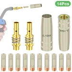 14PCS MB-15AK Mig Mag Welding Torch Gun Kit 0.03" M6 Contact Tip Nozzle Diffuser. Fixed Price $12.33.