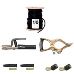 Welding Leads, 100' Cable, Electrode Holder, Ground Clamp, Connectors. Fixed Price $695.00.