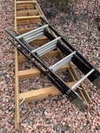Vtg Davidson Step Ladder 12 Foot Wood Folding Frame 1980S. Fixed Price $250.00.
