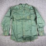 Western Welder Men's Casual Button-down Shirt Army Green Yoke Cotton. Fixed Price $39.95.