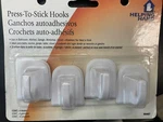 Lot Of 3 Helping Hand Press-to-stick Hooks 4 Each Pack. Fixed Price $10.99.