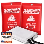 Kanhiro Fire Blanket Emergency For Home Kitchen - Fiberglass Suppression. Fixed Price $19.95.