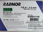 50-POUND Can Radnor 64001116 E7018-1 H4R 1/8" Carbon Steel Welding Electrodes. Fixed Price $192.00.