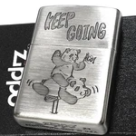 Keep Going Panda Animal Etching Zippo Oil Lighter Mib. Fixed Price $85.00.