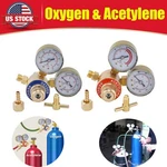 Oxygen CGA540 & Acetylene CGA200 Regulators Gauges Gas Welding Tobrass. Fixed Price $40.99.
