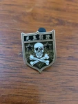 Disney Trading Pin Skull Crossbones Shield Pirates Caribbean World's End. Fixed Price $9.95.