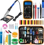 Soldering Iron Kit, 60W Adjustable Temperature, Digital Multimeter, 5PCS Blue. Fixed Price $24.24.