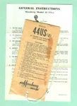 Mossberg Model 44 Us (a) Factory Instruction Sheet Manual Rep. Fixed Price $8.95.